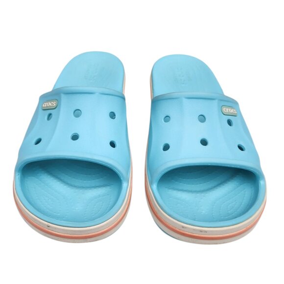 Crocs Bayaband Ice Blue Melon White Summer Slide Sandals Men's 6 / Women's 8 - Picture 2 of 4